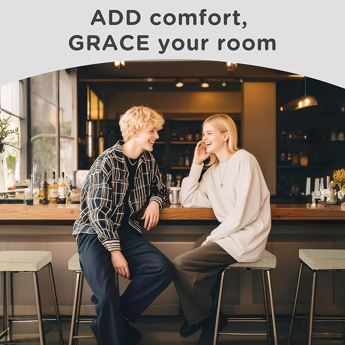 AddGrace Anti-Slip Bar Stool Cushions Square Bar Stool Seat Cushions - Image 7