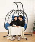 Double Egg Chair with Stand Hammock Swing Chair Foldable Hanging Loveseat by DoubleTT