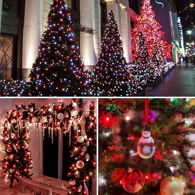 Upgraded Connectable 200 LED String Lights Indoor Outdoor, 66FT Red and White - Image 7