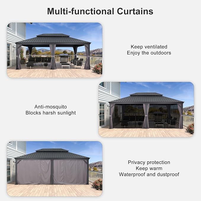 PURPLE LEAF 14' X 20' Outdoor Gazebo - Image 4