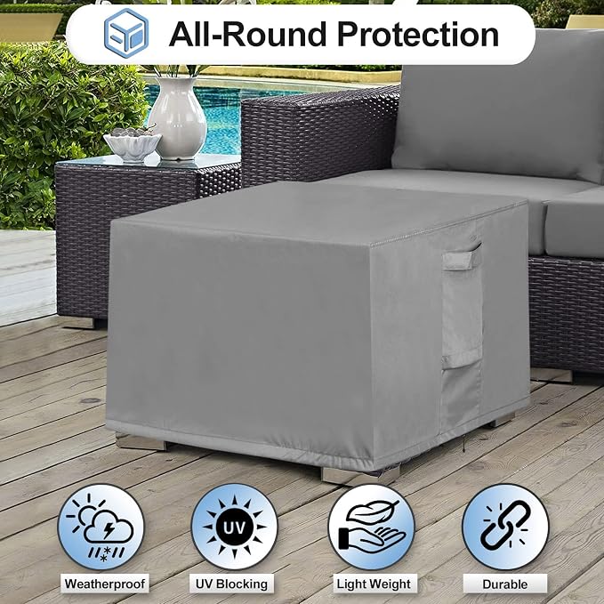 OutdoorLines Outdoor Waterproof Patio Ottoman Covers - Image 4