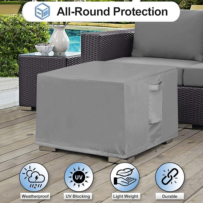 OutdoorLines Outdoor Waterproof Patio Ottoman Covers - Image 4