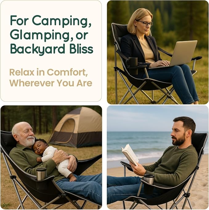 Hammock Camping Chair – Folding Swing Chair - Image 7