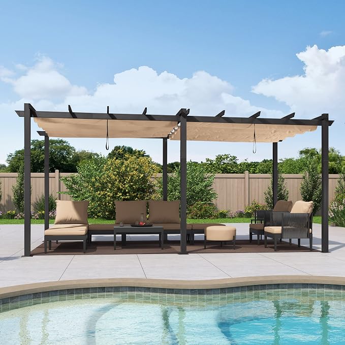 PURPLE LEAF 10' X 18' Outdoor Pergola by PURPLELEAF