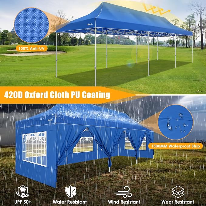 COBIZI 10x30 Heavy Duty Pop up Canopy Tent - Image 8