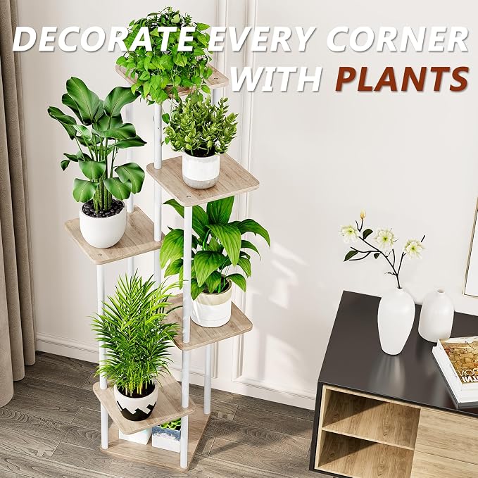 AZERPIAN Plant Stand 6 Tier Indoor Metal Flower Shelf - Image 6