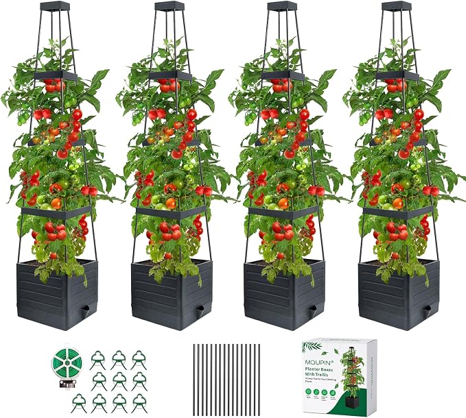 MQUPIN Tomato Planter Box with Trellis by MQUPIN
