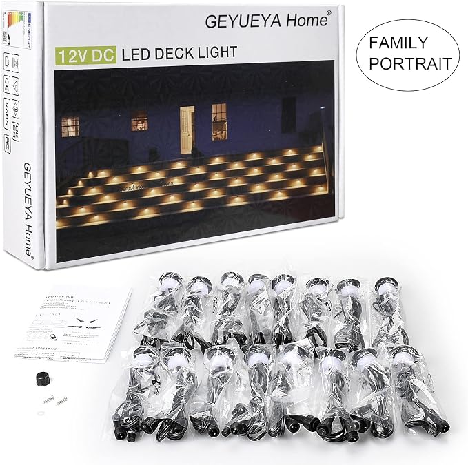LED Deck Light Kits Warm White, Φ1.22 Recessed Step Light 16 Pack - Image 7