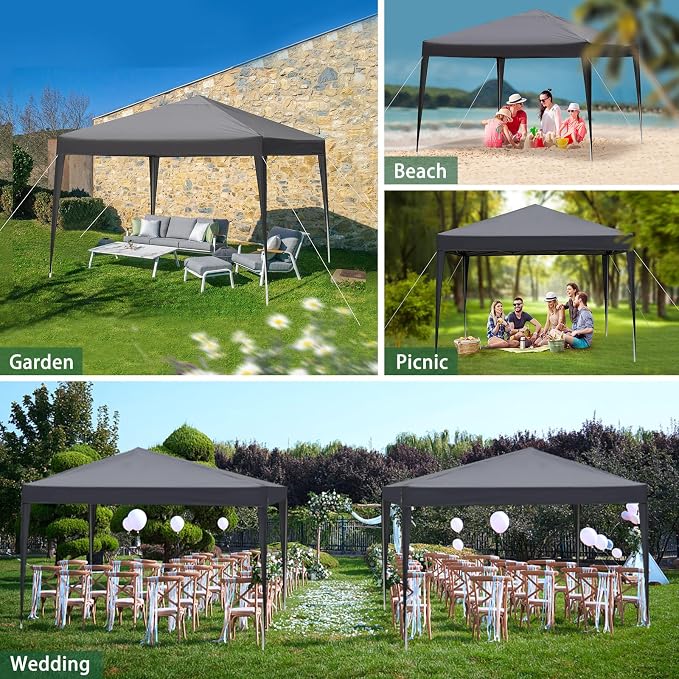 Outvita 10x10ft Ez Pop Up Outdoor Canopy Tent, Portable Commercial Instant Tent - Image 8