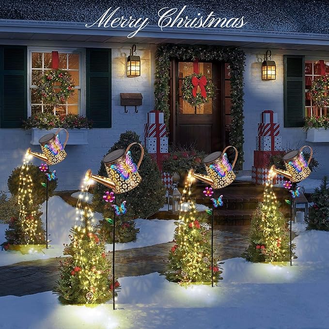 Solar Watering Can with Lights Outdoor Garden - Image 9