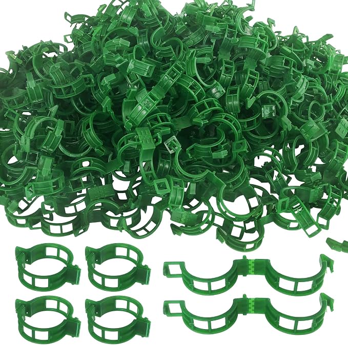 OJYUDD 300 Pcs Plant Support Clips, Plastic Tomato Clips, Plant Support Clips by OJYUDD