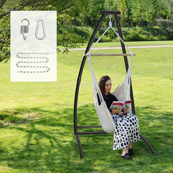 G TALECO GEAR C-Type Hanging Hammock Chair Stand, Heavy Steel Swing Hammock by TalecoGear