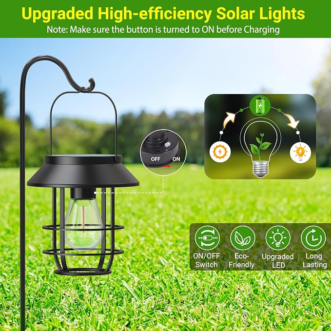 Solar Lanterns Outdoor Waterproof, High Brightness Hanging Solar Lights - Image 6