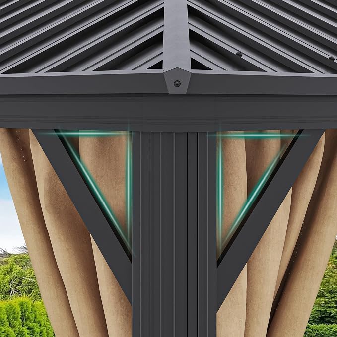 YITAHOME 10x12ft Hardtop Gazebo - Image 7