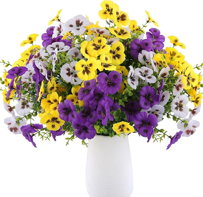 36 Pcs Artificial Fake Pansy Flowers - Image 2