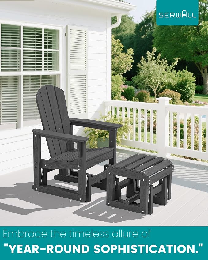 SERWALL Outdoor Glider Chair Set of 4 - Image 7