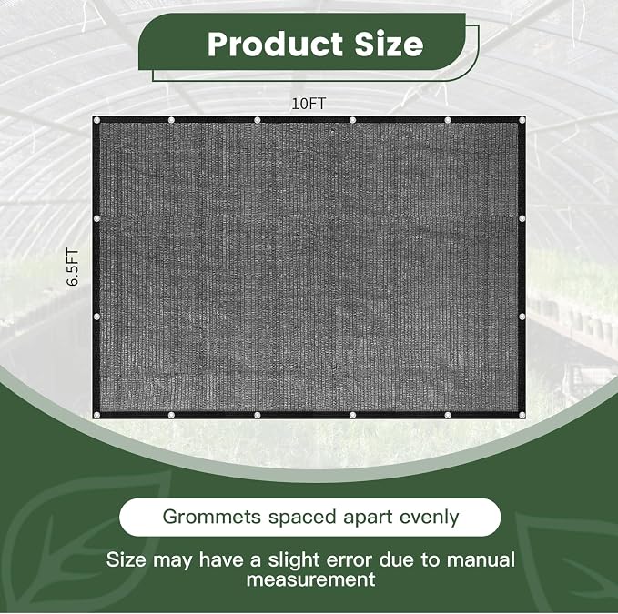 55% 6.5 x 10 FT Shade Cloth Sun Shade Net - Image 2
