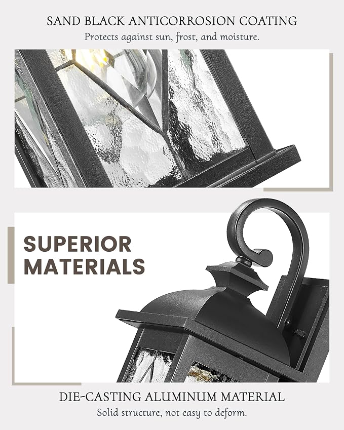 FEMILA Outdoor Wall Light Fixture, 1-Light Exterior Waterproof Wall Sconce - Image 3