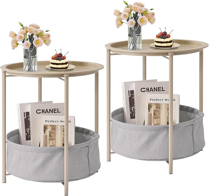 VECELO Round Side/End Table by VECELO