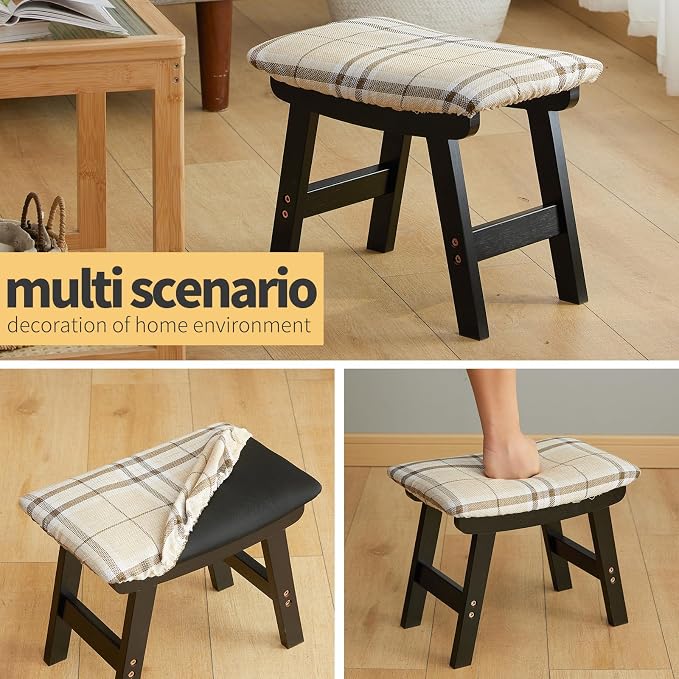 Foot Stool Ottoman Foot Rest Under Desk, Small Stool - Image 7