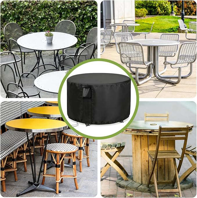 Patio Furniture Covers Round, 26 Inch Outdoor Dinner Table Cover Waterproof - Image 7
