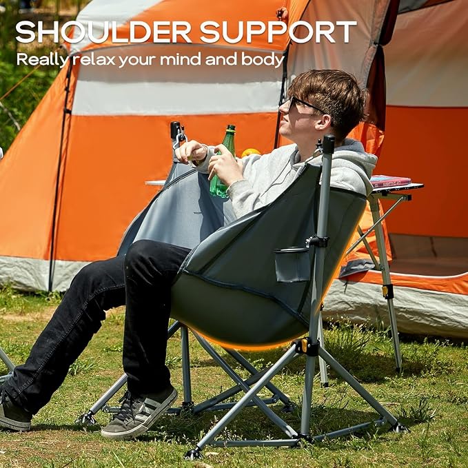 Portal Large Hammock Camping Chair Folding Rocking Chairs Portable Swinging - Image 5