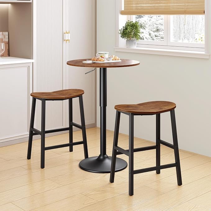 HOOBRO Bar Stools Set of 2, Counter Height Bar Stools, 23.6 Inch Barstools - Image 4