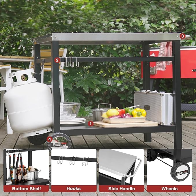 Royal Gourmet Dining Cart Table - Image 4