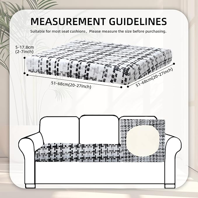 8Pcs Stretch Patio Cushion Covers, Outdoor Couch Covers Replacement, Outdoor - Image 2