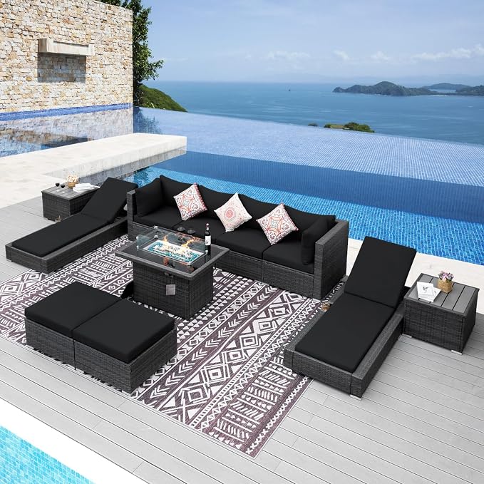 NICESOUL 11 Piece Sectional Outdoor Set by NICESOUL