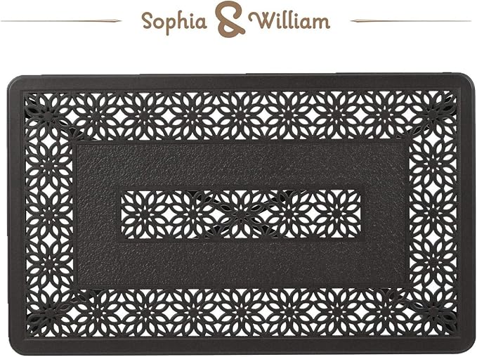 Sophia & William Patio Coffee Table Rectangle, Modern Outdoor Cast Aluminum - Image 5