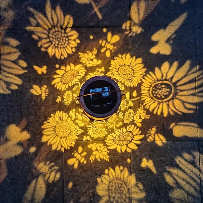2Pack Sunflower Solar Lanterns Outdoor Waterproof, Birthday Gifts - Image 9