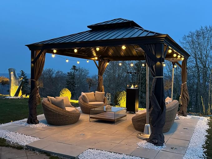 PURPLE LEAF 12' X 12' Outdoor Gazebo by PURPLELEAF