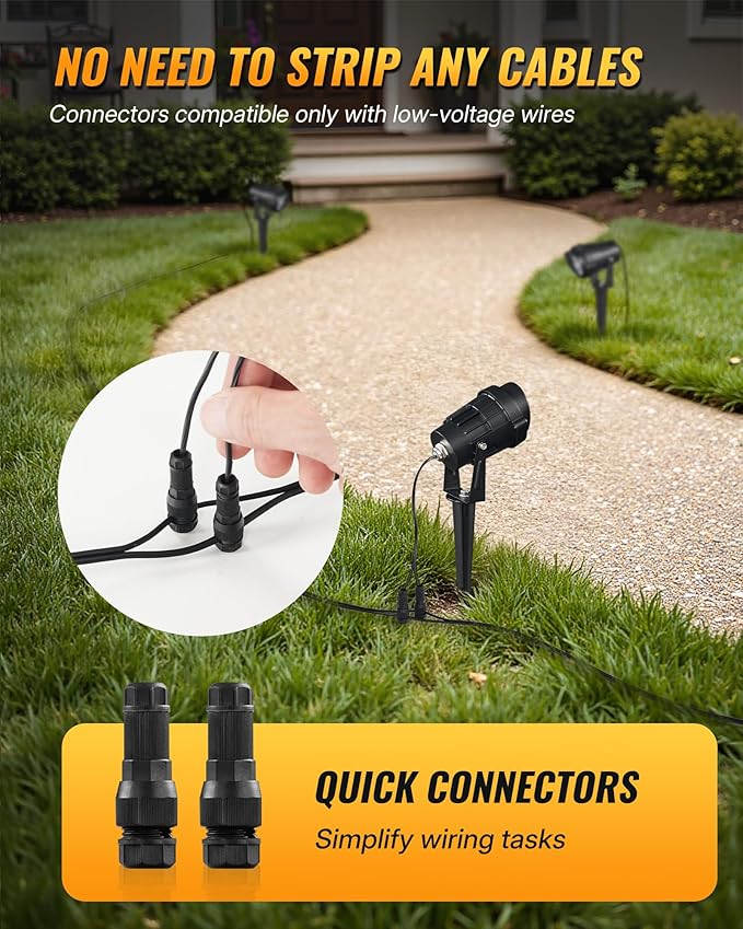 6W 700LM Low Voltage Landscape Lighting, 12V AC/DC 3000K Warm White LED Low - Image 7