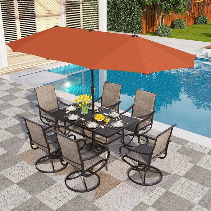 PHI VILLA 8 Piece Patio Dining Set by PHIVILLAThepioneerofcomfortablehouseholdsupplies