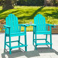 LUE BONA Tall Adirondack Chair Set of 2, All Weather HDPS Bar Height Adirondack by LUEBONA