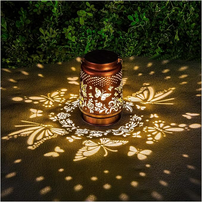 Solar Lanterns Outdoor Waterproof Butterfly Garden Decor Birthday Gifts by AITENISEN