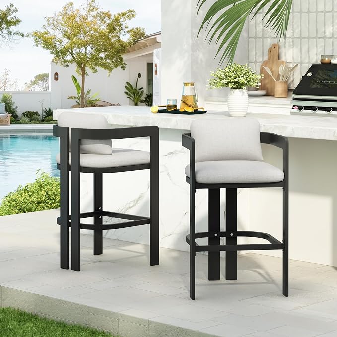 Christopher Knight Home Kimmy Outdoor Counter Height Bar Stools Set of 2 by ChristopherKnightHome