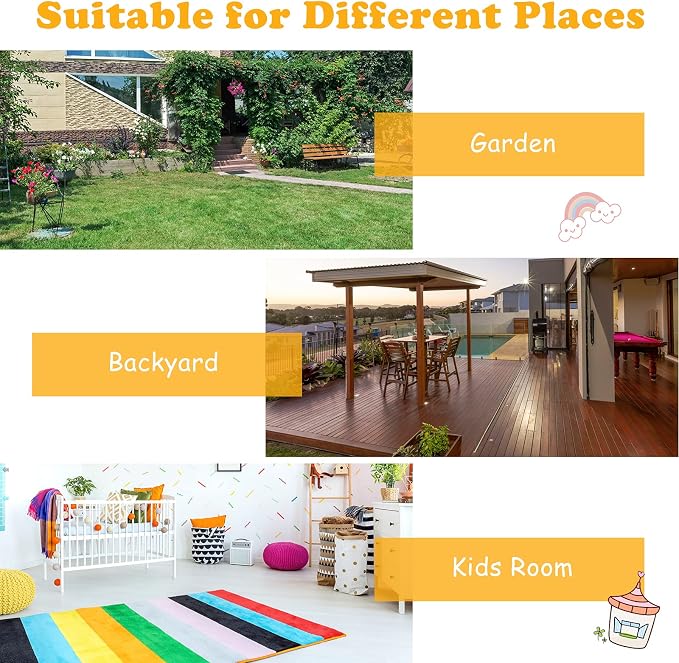ARMILE Kids Picnic Table, Kids Indoor & Outdoor Table and Bench Set - Image 9