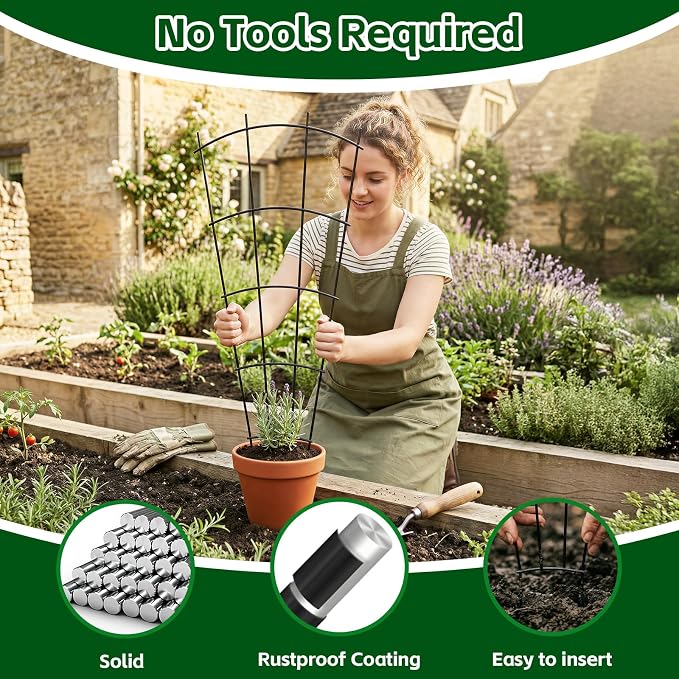 4 Pack 23'' Indoor Plant Trellis - Image 2