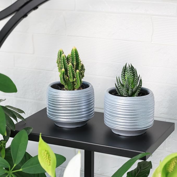 Mini Succulent Planter Set – 3.7 Inch Ceramic Pots - Image 4