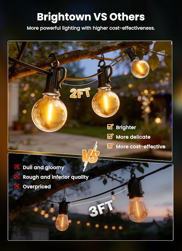 Brightown 158FT Solar String Lights Outdoor - Image 2