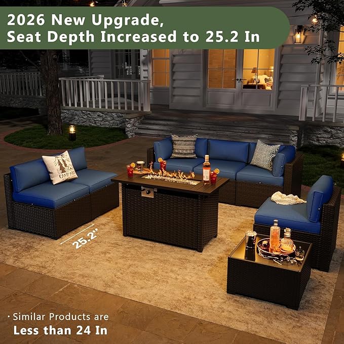 Aoxun 8 Piece Patio Furniture Set - Image 6