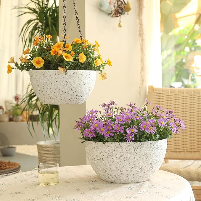 T4U 10 Inch Hanging Planters for Indoor Outdoor Plants - Image 9