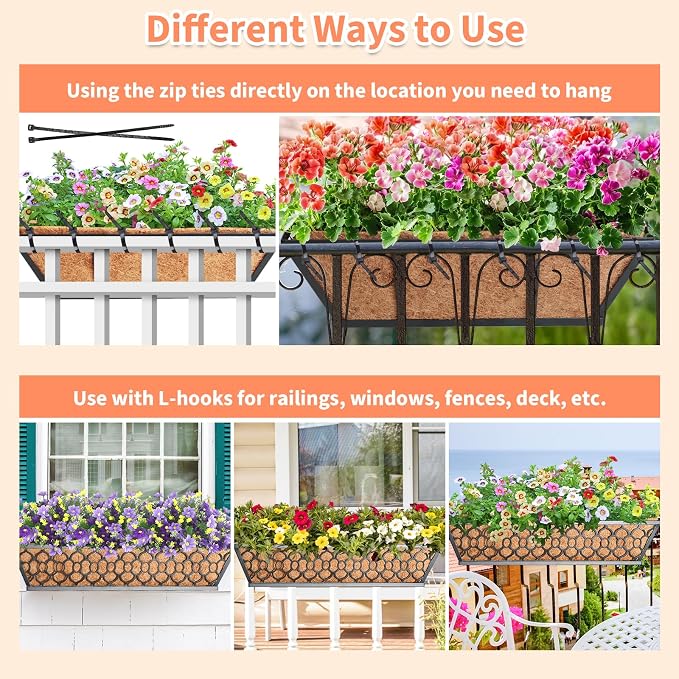 Riare 4 Pack 24 Inch Window Boxes Planters - Image 5
