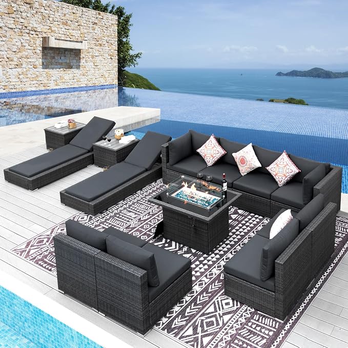 NICESOUL 13 Piece Patio Furniture Set by NICESOUL