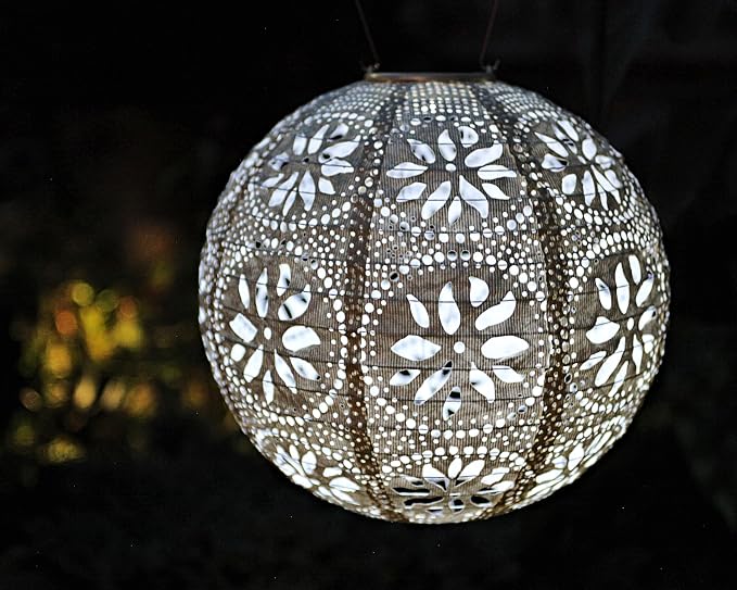 Soji Stella Market, LED Outdoor Solar Lantern, Handmade - Image 4
