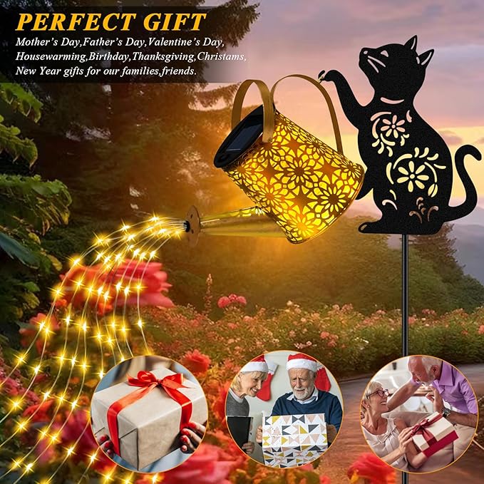 Solar Lights Outdoor Decorative, Watering Can - Image 6