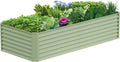 8x2x2FT Galvanized Raised Garden Bed, Galvanized Planter Boxes Outdoor by AyenGuard