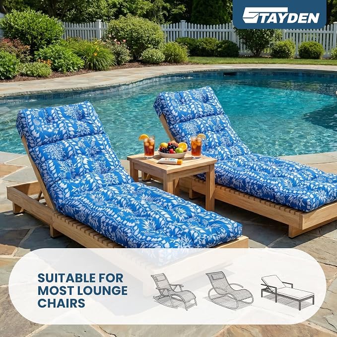 Outdoor Lounge Chair Cushions, Chaise Lounge Chair Cushions Replacement - Image 3